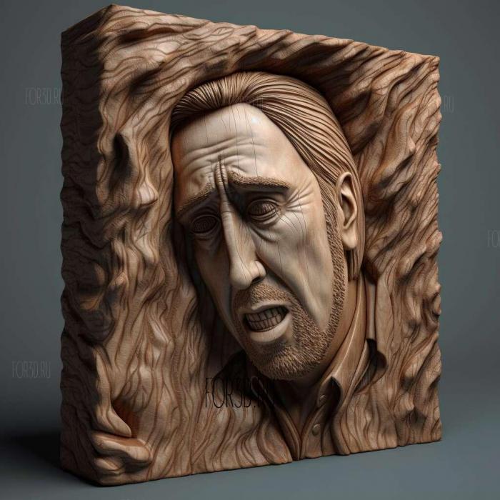 nicolas cage 3 stl model for CNC